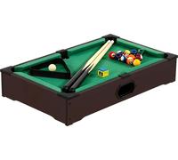 Mini table de billard + accessoires, 51x31x10cm, décor bois foncé, billard pool