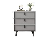 Mini table de chevet moderne - Table de chevet en bois avec 3 tiroirs, design simple pour meubles de chambre à coucher, solution de rangement élégante (couleur : style deux, taille : 50 cm)