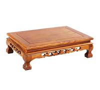 Mini table de méditation sculptée à la main - Sanctuaire en bois massif avec pied de tigre pour rituels à la maison et pratiques spirituelles