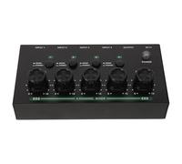 Mini Table de Mixage Audio 4 Canaux Stéréo pour Guitare | Circuits à Faible Bruit, Format Compact de Bureau, Réglages Flexibles, pour Streaming en Ligne et Dj