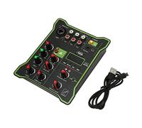 Mini Table de Mixage Audio, Table de Mixage Audio Professionnelle sans Perte en Alliage D'aluminium, Table de Mixage Compacte Multifonctionnelle à 3 Alimentations pour Live,