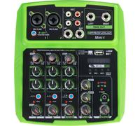 Pronomic Console de mixage USB Mini4 – 4 canaux, 2 entrées combo, Bluetooth, Vert