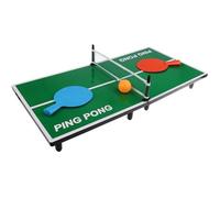 mini table de ping pong 62 x 30,5 x 7 cm avec 2 raquettes, 1 balle et un filet tennis de table de bureau