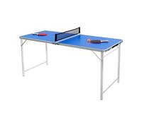 Mini table de ping-pong pliable avec accessoires, 152 x 67 x 70 cm, table de ping-pong portable, 2 raquettes + 3 balles, table de ping-pong pliable pour la maison et les déplacements