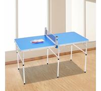 Mini table de ping-pong pliable d'extérieur avec filet, 2 raquettes et 3 balles, pour l'intérieur et l'extérieur, 152 x 76 x 76 cm