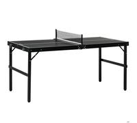 Mini table de ping pong - SPORTNOW - pliable - avec filet, balles, poignée - 152 x 76 x 72 cm - noir