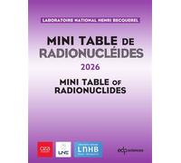 Mini table de radionucléides 2026 - Collectif - Edp Sciences - broché - Essai