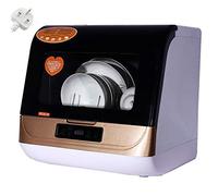 Mini table portable pour lave-vaisselle, comptoir compact lave-vaisselle portable, nettoyage à haute température entièrement automatique à 70 ℃, stérilisation, séchage, avec 3 modes : lavage rapide