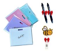 Mini tableau blanc effaçable en silicone réutilisable avec clip pour badge d'identité, bloc-notes vertical de poche pour infirmières, médecins, travailleurs de santé, enseignants, écriture lisse