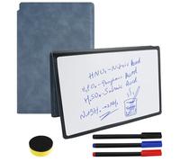 Mini tableau blanc effaçable portable A5 avec 3 stylos, éponge et petit chiffon, double face effaçable, tableau mémo pour notes de réunion, listes de courses, mémos de budget