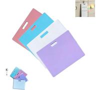 Mini tableau blanc effaçable réutilisable avec clip d'identité, bloc-notes vertical en silicone au format de poche pour infirmières et enseignants, inscriptible double face (paysage)