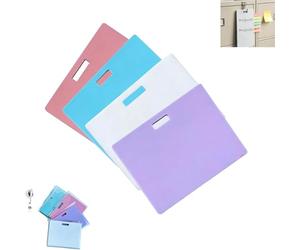 Mini tableau blanc effaçable réutilisable avec clip d'identité, bloc-notes vertical en silicone au format de poche pour infirmières et enseignants, inscriptible double face (paysage)