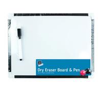 Mini tableau blanc magnétique effaçable à sec Format A4 Mémo de bureau pour écrire toutes vos notes importantes - Effaceur + 2 aimants