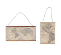 Mini Tableau Mural de Carte du Monde à L'échelle 1:12, avec Impression Claire, Décoration éducative de Maison de Poupée pour Enfants, Matériau en Papier