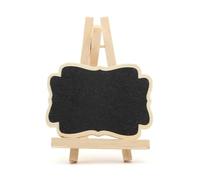 Mini-Tableau Noir 5/10 PIÈCES Tableau Noir En Bois Étiquette de Menu Puce Grand Petit Tableau Message Tableau Décor De Fête De Mariage Ornements Mémo Accessoires(Black 5PCS)
