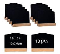 Mini tableau noir avec chevalets de soutien, tableau noir double face, petit tableau noir de table avec supports en bois pour l'école, panneau de message, mariage, fête, panneaux alimentaires