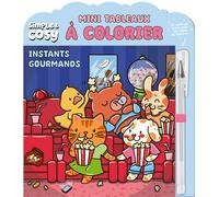 Mini Tableaux cosy à colorier - Instants gourmands (avec stylo gel)