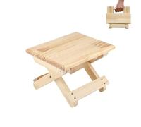 Mini Tabouret Pliant en Bois. Siège de Voyage, Marchepied pour Enfant, Repose-Pieds Portable pour la Maison, la Salle de Bain, la Cuisine, Le Jardin, Le Bureau, Les Voyages. Supporte 90 kg.