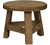 Mini tabouret rond en bois naturel pour pot de fleurs, tabouret de jardinage rétro, siège haut pour enfant, tabouret en bois massif