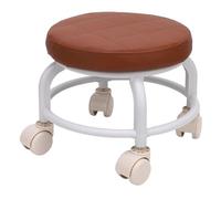 Mini Tabouret Roulant avec Roues Rotatives à 360 °, Rembourrage Doux pour Confort, Cuir Pu étanche, adapté à la Maison, au Bureau, au Salon, au Spa, au Garage, au Lavage de