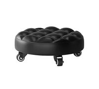 Mini Tabouret Roulant Bas avec Roues, Tabouret Roulant Court avec Roues Lourdes pour Garage, Jardinage, Maison, fête Quotidienne, Salon de manucure, Spa, pédicure, s Black