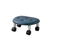Mini tabouret roulant pivotant à 360° - Chaise basse portable avec roulettes pour la maison, la cuisine, le bureau et Worhop - Assise décontractée design peu encombrant Blanc H
