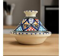 Mini Tajine Ethnique Porte Épices en Céramique Terre cuite Tunisienne - Élégance Artisanale pour la Cuisine Diam. 13 Cm 1507251400 Maroc Tunisie Ethnique du Monde