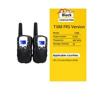 Mini talkie-walkie parent-enfant pour la famille, 1 paire, noir américain