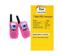 Mini talkie-walkie parent-enfant pour toute la famille, 1 paire, rose américain