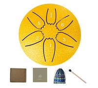 Mini tambour de pluie pour l'extérieur, tambour à langue en acier 3 en 6 notes avec motif de pattes, tambour à main avec baguettes et sac de rangement, cadeau pour les amateurs de musique, débutants