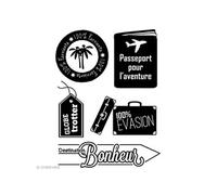 Artemio Tampons transparents Voyage Mini – Planche 7 x 9 cm