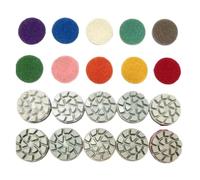Mini tampons de polissage diamantés 25 mm, 20 pièces, for meule de polissage fin, for marbre, granit, pierres précieuses, disque de ponçage flexible en résine, auto-adhésif(1000,20pcs)