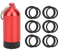 Mini-Tankzylinder O-Ring, O-Ringe für Tauchzylinderventile, Mini-Zylinder Aufbewahrungsflasche OR-MT02 (Rot)