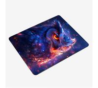 Mini Tapis Souris 20x15cm, Tapis de Souris Violet sous Main Bureau Hibou Mousepad, Surface Lisse et Base en Caoutchouc antidérapante Mouse Pad, avec Bord Cousu Gaming Accessoire, Cadeaux S0-1450