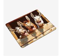 Mini Tapis Souris 26x21cm, Tapis de Souris Brun sous Main Bureau Âne Mousepad, Surface Lisse et Base en Caoutchouc antidérapante Mouse Pad, avec Bord Cousu Gaming Accessoire, Homme Cadeaux S0-676