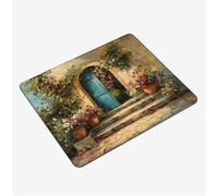 Mini Tapis Souris 34x28cm, Tapis de Souris Brun sous Main Bureau Jardin Mousepad, Surface Lisse et Base en Caoutchouc antidérapante Mouse Pad, avec Bord Cousu Gaming Accessoire, Cadeaux S0-242