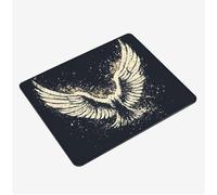 Mini Tapis Souris 42x35cm, Tapis de Souris Bleu Marine sous Main Bureau Aile Mousepad, Surface Lisse et Base en Caoutchouc antidérapante Mouse Pad, Gaming Accessoire, pour Travail Cadeaux S0-680