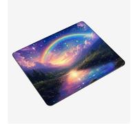 Mini Tapis Souris 42x35cm, Tapis de Souris Coloré sous Main Bureau Arc en Ciel Mousepad, Surface Lisse et Base en Caoutchouc antidérapante Mouse Pad, Gaming Accessoire, pour Travail Cadeaux S0-14