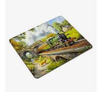 Mini Tapis Souris 42x35cm, Tapis de Souris Vert sous Main Bureau Former Mousepad, Surface Lisse et Base en Caoutchouc antidérapante Mouse Pad, avec Bord Cousu Gaming Accessoire, Cadeaux S0-708