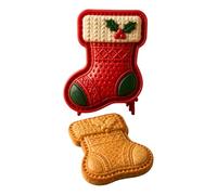 Mini tarte en relief réutilisable en forme de maison en pain d'épices de | Moules de cuisson de Noël réutilisables en relief - Forme festive - Père Noël - Bonhomme de neige - Casse-noisette