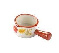 Mini tasse à lait avec anse, 50 ml, en céramique, compatible micro-ondes, lave-vaisselle, design émaillé, petit pot à lait(Oranje)