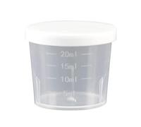 Mini tasse à mesurer en plastique transparent de 30 ml avec couvercle, réutilisable et transparent pour la pâtisserie, la cuisine, la maison, le laboratoire
