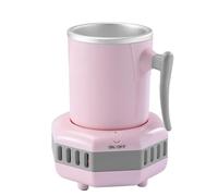 Mini Tasse De Refroidissement De Boissons, Refroidisseur D'été Portable, Refroidissement Instantané For Le Bureau À Domicile, Dissipation Thermique Double Face, Corps Tasse En Aluminium(Pink)