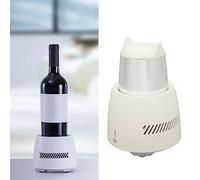 Mini Tasse de Refroidissement Portable 350 Ml Refroidisseur de Boissons D'été électrique pour le Travail à Domicile Blanc 100-240 V(Prise européenne)