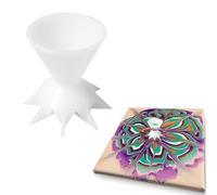 Mini tasse fendue pour verser la peinture - Petit outil acrylique fluide, passoire verseur en ABS réutilisable, fournitures d'artisanat pour cellules, art néerlandais pour débutants