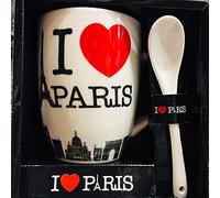Mini tasse Paris Tour Eiffel avec une cuillere - motif I Love Paris - attention mini mug