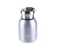 Mini tasse thermique, 300 ml, mini thermos anti-fuite, bouteille isotherme de voyage, bouteille d'eau portable en acier inoxydable pour intérieur et extérieur (argent)