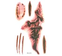 Mini Tatouages éphémères morsure griffe et plaie recousu - Tattoo Halloween - Bijou de peau