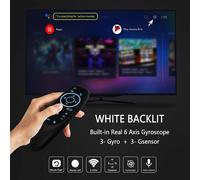 Mini télécommande intelligente sans fil, G10S Pro, commande vocale rétroéclairée, détection gyroscopique, pour Android tv box PC