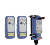 Mini Télécommande sans fil pour pont roulant grue pour industriel 2 canaux bouton Treuil électrique benne radio 2 Emetteurs et récepteur Saga-L4 (2 émetteurs+1 récepteur, 12-24V AC/DC)